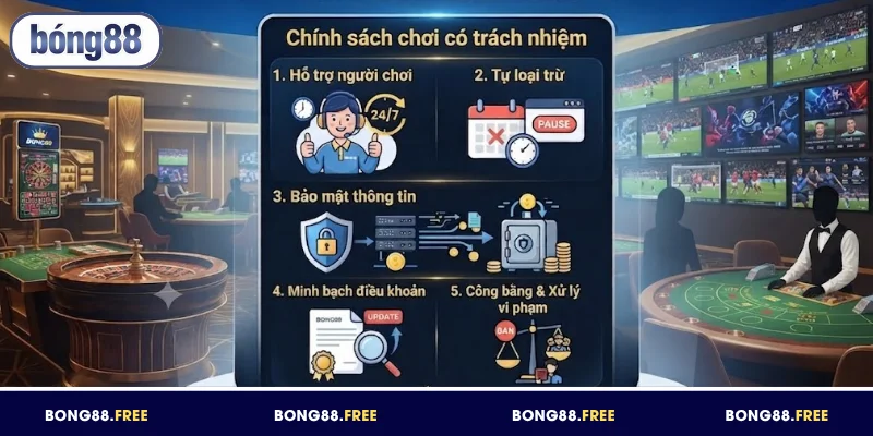 Định hướng của website trong chính sách chơi có trách nhiệm BONG88