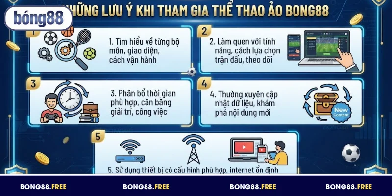 Lưu ý cần nắm khi tham gia thể thao ảo BONG88