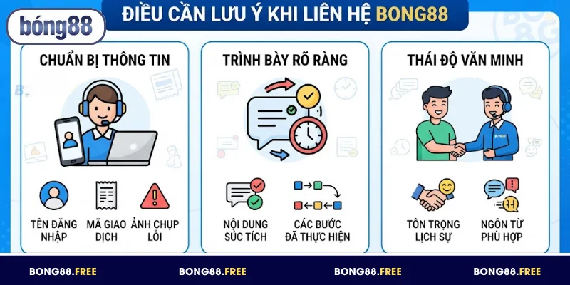Những điểm cần ghi nhớ khi liên hệ BONG88