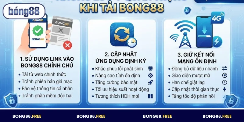 Những lưu ý quan trọng khi tải BONG88
