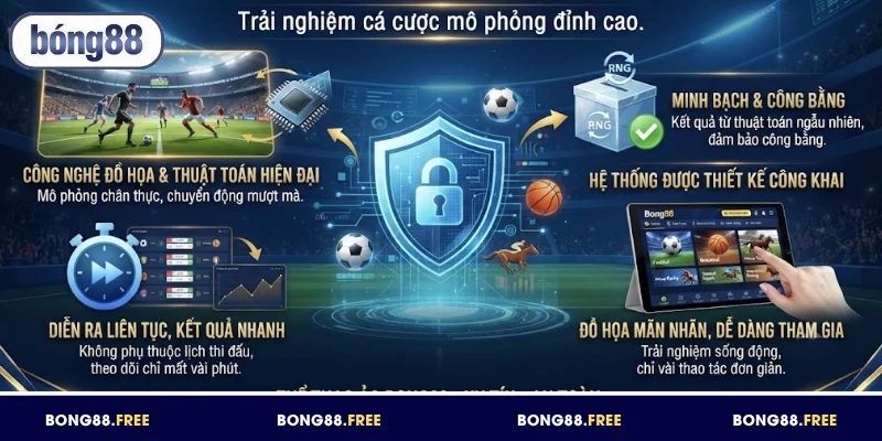 Thể thao ảo BONG88 là hình thức mô phỏng